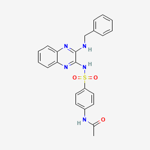 molecular formula C23H21N5O3S B5202054 N-[4-({[3-(benzylamino)-2-quinoxalinyl]amino}sulfonyl)phenyl]acetamide 