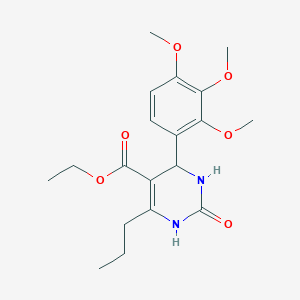 molecular formula C19H26N2O6 B5202060 ethyl 2-oxo-6-propyl-4-(2,3,4-trimethoxyphenyl)-1,2,3,4-tetrahydro-5-pyrimidinecarboxylate 