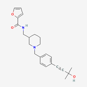 molecular formula C23H28N2O3 B5202068 N-({1-[4-(3-hydroxy-3-methyl-1-butyn-1-yl)benzyl]-3-piperidinyl}methyl)-2-furamide 