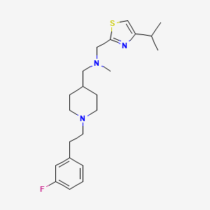 molecular formula C22H32FN3S B5202082 ({1-[2-(3-fluorophenyl)ethyl]-4-piperidinyl}methyl)[(4-isopropyl-1,3-thiazol-2-yl)methyl]methylamine 