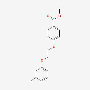 molecular formula C17H18O4 B5202086 methyl 4-[2-(3-methylphenoxy)ethoxy]benzoate 