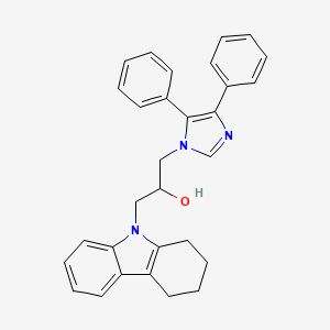 molecular formula C30H29N3O B5202098 1-(4,5-diphenyl-1H-imidazol-1-yl)-3-(1,2,3,4-tetrahydro-9H-carbazol-9-yl)-2-propanol 