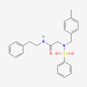 molecular formula C24H26N2O3S B5202104 N~2~-(4-methylbenzyl)-N~1~-(2-phenylethyl)-N~2~-(phenylsulfonyl)glycinamide 