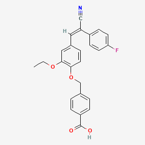 molecular formula C25H20FNO4 B5202120 4-({4-[2-cyano-2-(4-fluorophenyl)vinyl]-2-ethoxyphenoxy}methyl)benzoic acid 