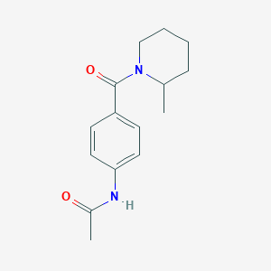 molecular formula C15H20N2O2 B5202131 N-{4-[(2-methyl-1-piperidinyl)carbonyl]phenyl}acetamide 
