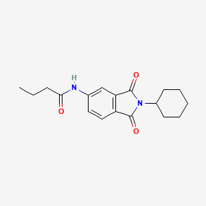 N-(2-cyclohexyl-1,3-dioxo-2,3-dihydro-1H-isoindol-5-yl)butanamide