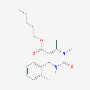 molecular formula C18H23IN2O3 B5202145 pentyl 4-(2-iodophenyl)-1,6-dimethyl-2-oxo-1,2,3,4-tetrahydro-5-pyrimidinecarboxylate 