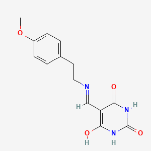 molecular formula C14H15N3O4 B5202156 5-({[2-(4-methoxyphenyl)ethyl]amino}methylene)-2,4,6(1H,3H,5H)-pyrimidinetrione 