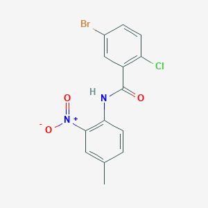 molecular formula C14H10BrClN2O3 B5202166 5-bromo-2-chloro-N-(4-methyl-2-nitrophenyl)benzamide 
