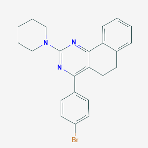 molecular formula C23H22BrN3 B5202178 4-(4-bromophenyl)-2-(1-piperidinyl)-5,6-dihydrobenzo[h]quinazoline 