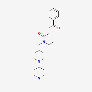 molecular formula C24H37N3O2 B5202183 N-ethyl-N-[(1'-methyl-1,4'-bipiperidin-4-yl)methyl]-4-oxo-4-phenylbutanamide 