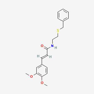 molecular formula C20H23NO3S B5202187 N-[2-(benzylthio)ethyl]-3-(3,4-dimethoxyphenyl)acrylamide 