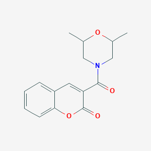 molecular formula C16H17NO4 B5202201 3-[(2,6-dimethyl-4-morpholinyl)carbonyl]-2H-chromen-2-one 