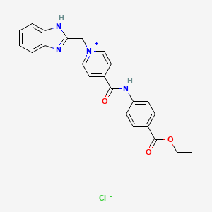 molecular formula C23H21ClN4O3 B5202215 1-(1H-benzimidazol-2-ylmethyl)-4-({[4-(ethoxycarbonyl)phenyl]amino}carbonyl)pyridinium chloride 