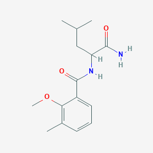 molecular formula C15H22N2O3 B5202217 N~2~-(2-methoxy-3-methylbenzoyl)leucinamide 