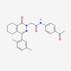 molecular formula C26H27N3O3 B5202223 N-(4-acetylphenyl)-2-[4-(2,5-dimethylphenyl)-1-oxo-5,6,7,8-tetrahydro-2(1H)-phthalazinyl]acetamide 