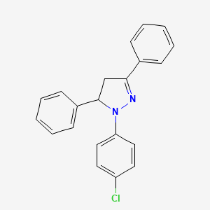 molecular formula C21H17ClN2 B5202253 1-(4-chlorophenyl)-3,5-diphenyl-4,5-dihydro-1H-pyrazole 
