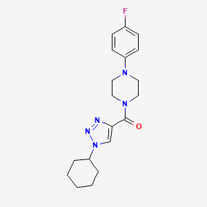 molecular formula C19H24FN5O B5202269 1-[(1-cyclohexyl-1H-1,2,3-triazol-4-yl)carbonyl]-4-(4-fluorophenyl)piperazine 