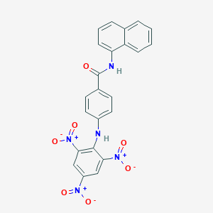 molecular formula C23H15N5O7 B5202301 N-1-naphthyl-4-[(2,4,6-trinitrophenyl)amino]benzamide 