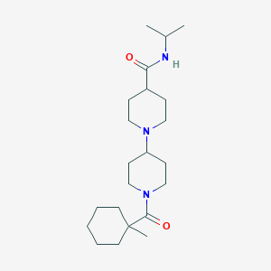 molecular formula C22H39N3O2 B5202325 N-isopropyl-1'-[(1-methylcyclohexyl)carbonyl]-1,4'-bipiperidine-4-carboxamide 