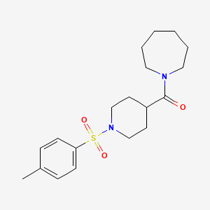 molecular formula C19H28N2O3S B5202332 1-({1-[(4-methylphenyl)sulfonyl]-4-piperidinyl}carbonyl)azepane 