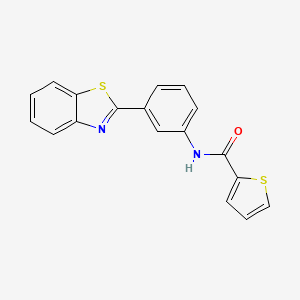 molecular formula C18H12N2OS2 B5202333 N-[3-(1,3-benzothiazol-2-yl)phenyl]-2-thiophenecarboxamide CAS No. 6014-37-5