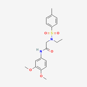 molecular formula C19H24N2O5S B5202346 N~1~-(3,4-dimethoxyphenyl)-N~2~-ethyl-N~2~-[(4-methylphenyl)sulfonyl]glycinamide 