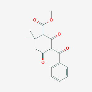 molecular formula C17H18O5 B5202378 methyl 5-benzoyl-2,2-dimethyl-4,6-dioxocyclohexanecarboxylate 