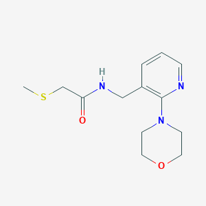 2-(methylthio)-N-{[2-(4-morpholinyl)-3-pyridinyl]methyl}acetamide