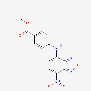 molecular formula C15H12N4O5 B5202426 ethyl 4-[(7-nitro-2,1,3-benzoxadiazol-4-yl)amino]benzoate 