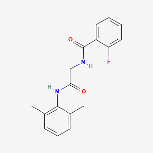 molecular formula C17H17FN2O2 B5202428 N-{2-[(2,6-dimethylphenyl)amino]-2-oxoethyl}-2-fluorobenzamide 