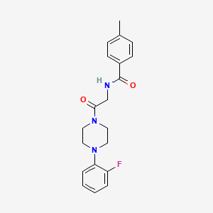 molecular formula C20H22FN3O2 B5202483 N-{2-[4-(2-fluorophenyl)-1-piperazinyl]-2-oxoethyl}-4-methylbenzamide 