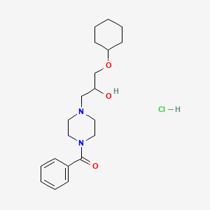 molecular formula C20H31ClN2O3 B5202498 1-(4-benzoyl-1-piperazinyl)-3-(cyclohexyloxy)-2-propanol hydrochloride 