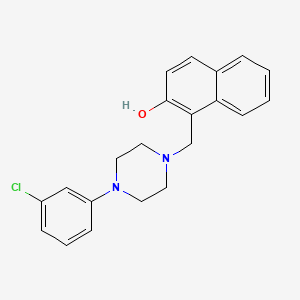 molecular formula C21H21ClN2O B5202512 1-{[4-(3-chlorophenyl)-1-piperazinyl]methyl}-2-naphthol 