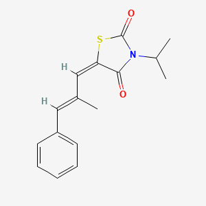 molecular formula C16H17NO2S B5202523 3-isopropyl-5-(2-methyl-3-phenyl-2-propen-1-ylidene)-1,3-thiazolidine-2,4-dione 