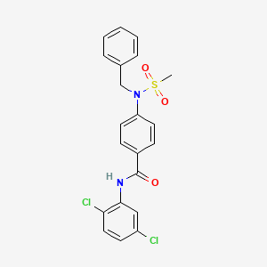 molecular formula C21H18Cl2N2O3S B5202571 4-[benzyl(methylsulfonyl)amino]-N-(2,5-dichlorophenyl)benzamide 