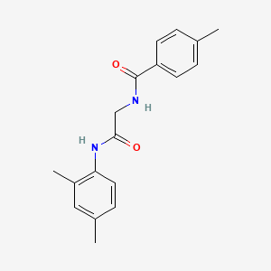 molecular formula C18H20N2O2 B5202602 N-{2-[(2,4-dimethylphenyl)amino]-2-oxoethyl}-4-methylbenzamide 