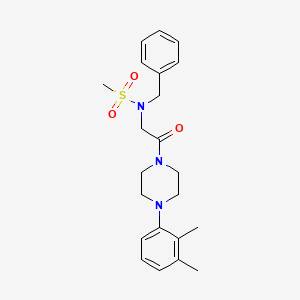 molecular formula C22H29N3O3S B5202627 N-benzyl-N-{2-[4-(2,3-dimethylphenyl)-1-piperazinyl]-2-oxoethyl}methanesulfonamide 