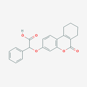 molecular formula C21H18O5 B5202634 [(6-oxo-7,8,9,10-tetrahydro-6H-benzo[c]chromen-3-yl)oxy](phenyl)acetic acid 