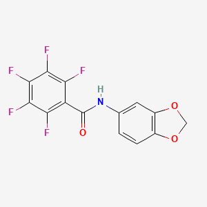 molecular formula C14H6F5NO3 B5202664 N-1,3-benzodioxol-5-yl-2,3,4,5,6-pentafluorobenzamide 