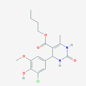 butyl 4-(3-chloro-4-hydroxy-5-methoxyphenyl)-6-methyl-2-oxo-1,2,3,4-tetrahydro-5-pyrimidinecarboxylate