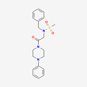 molecular formula C20H25N3O3S B5202672 N-benzyl-N-[2-oxo-2-(4-phenyl-1-piperazinyl)ethyl]methanesulfonamide 