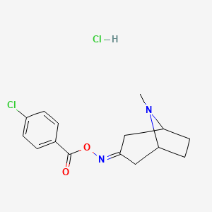 molecular formula C15H18Cl2N2O2 B5202678 8-methyl-8-azabicyclo[3.2.1]octan-3-one O-(4-chlorobenzoyl)oxime hydrochloride 