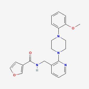 molecular formula C22H24N4O3 B5202685 N-({2-[4-(2-methoxyphenyl)-1-piperazinyl]-3-pyridinyl}methyl)-3-furamide 