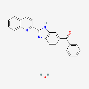 phenyl[2-(2-quinolinyl)-1H-benzimidazol-5-yl]methanone hydrate