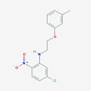 molecular formula C15H15ClN2O3 B5202728 (5-chloro-2-nitrophenyl)[2-(3-methylphenoxy)ethyl]amine 