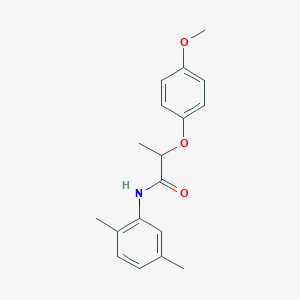 molecular formula C18H21NO3 B5202738 N-(2,5-dimethylphenyl)-2-(4-methoxyphenoxy)propanamide 