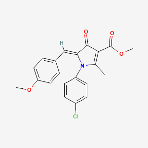 molecular formula C21H18ClNO4 B5202753 methyl 1-(4-chlorophenyl)-5-(4-methoxybenzylidene)-2-methyl-4-oxo-4,5-dihydro-1H-pyrrole-3-carboxylate 