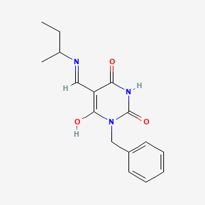molecular formula C16H19N3O3 B5202761 1-benzyl-5-[(sec-butylamino)methylene]-2,4,6(1H,3H,5H)-pyrimidinetrione 