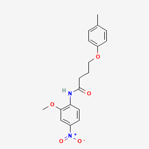 molecular formula C18H20N2O5 B5202774 N-(2-methoxy-4-nitrophenyl)-4-(4-methylphenoxy)butanamide 